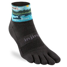 Injinji Men's Trail Mini-Crew Artist Toe Socks