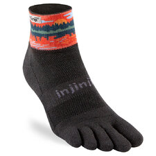 Injinji Men's Trail Mini-Crew Artist Toe Socks Reflection M