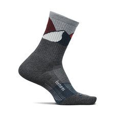 Feetures Trail Max Cushion Mini Crew - Gray Summit M
