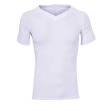 Sherpa Unisex Polypro Short Sleeve V Neck Thermal White M 