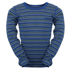 ThermaTech Kids Long Sleeve Baselayer Top Cobalt Stripe 12