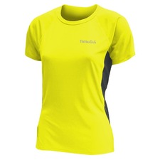 ThermaTech Womens UPF50 Performance T-Shirt Fluro Yellow/Charcoal XS