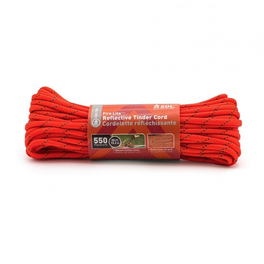 SOL Fire Lite™ 550 Reflective Tinder Cord, 50 ft
