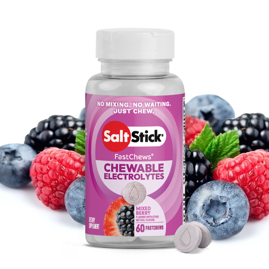SaltStick FastChews Electrolyte Tablets Bottle of 60 - Mixed Berry