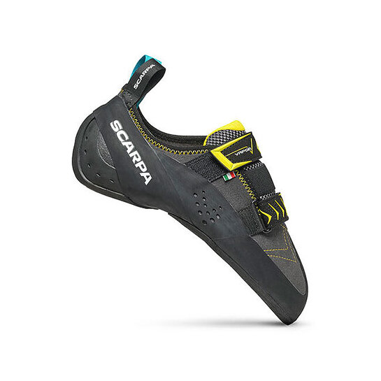 SCARPA Men's Vapor V Climbing Shoes - Smoke - Yellow - EU 41.5