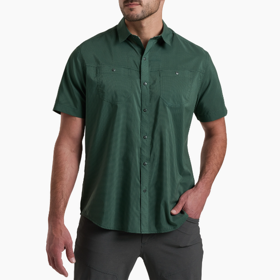 Kuhl Stealth Men's Short Sleeve Shirt Smoked Pine L