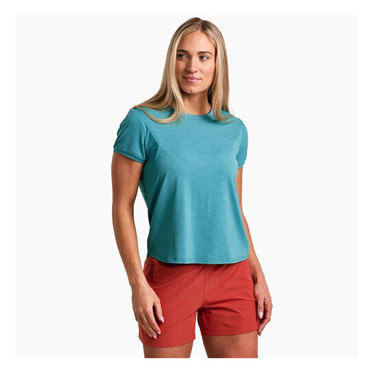 Kuhl Inspira Women's Short Sleeve Shirt Aqua L
