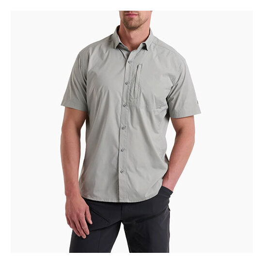 Kuhl Driftr Men's Short Sleeve Shirt Concrete Gray L