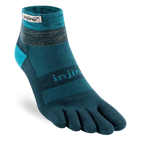 Injinji Trail Mid-Weight Mini-Crew Toe Sock Midnight L
