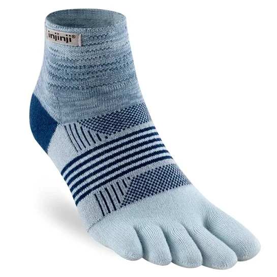 Injinji Trail Mid-Weight Women's Mini-Crew Toe Sock Ice M-L