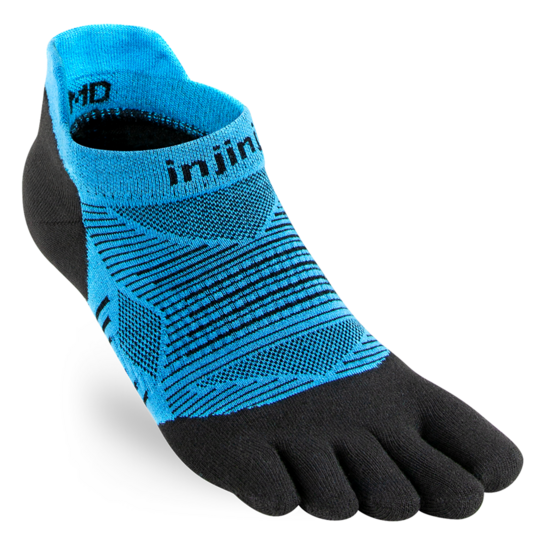 Injinji Run Lightweight No-Show Toe Sock Malibu L