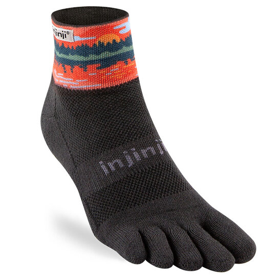 Injinji Men's Trail Mini-Crew Artist Toe Socks Reflection M