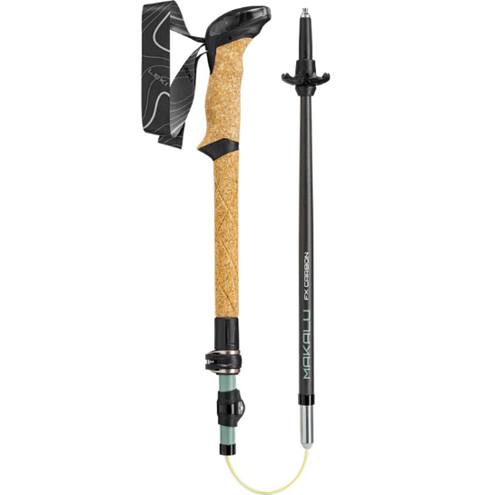 Leki Makalu FX Carbon Walking Poles Compact Grey/Green