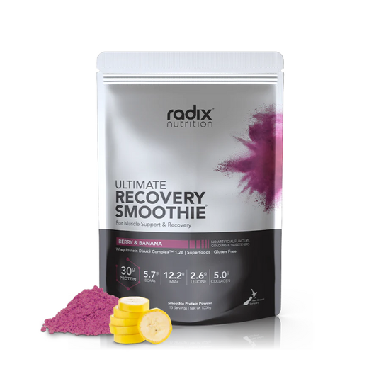 Radix Nutrition Whey Based Recovery Smoothie v2 1kg Berry & Banana - PAST BEST BEFORE DATE