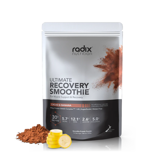 Radix Nutrition Whey Based Recovery Smoothie v2 1kg Cacao & Banana - PAST BEST BEFORE DATE