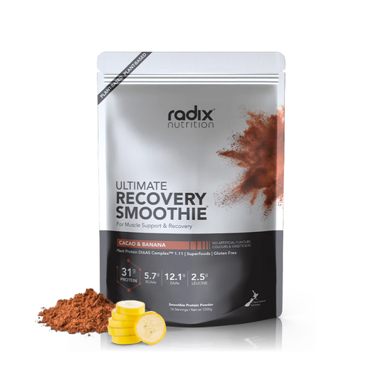 Radix Nutrition Plant-Based Recovery Smoothie v2 1kg Cacao & Banana - PAST BEST BEFORE DATE