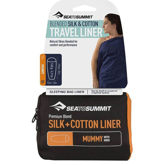 Sea to Summit Silk-Cotton Travel Liner - Mummy with Hood