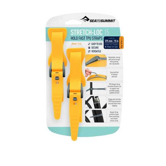 Sea to Summit Stretch-Loc 15 20mm x 375mm 2 Pack Yellow