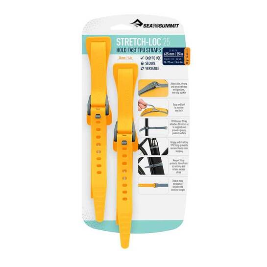 Sea to Summit Stretch-Loc 25 20mm x 625mm 2 Pack Yellow