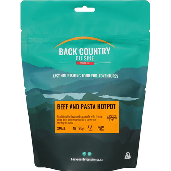 Back Country Cuisine Freeze Dried Meal - Small Beef & Pasta Hotpot 