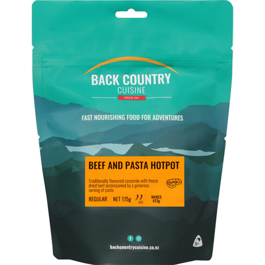 Back Country Cuisine Freeze Dried Meal - Regular Beef & Pasta Hotpot 