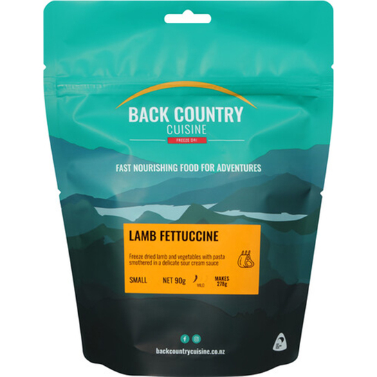 Back Country Cuisine Freeze Dried Meal - Small Lamb Fettuccine 