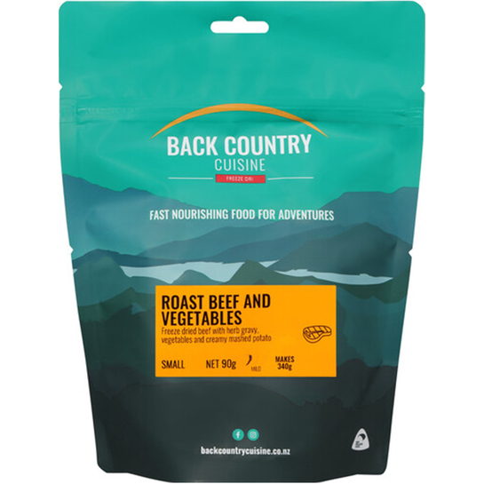 Back Country Cuisine Freeze Dried Meal - Small Roast Beef & Veg