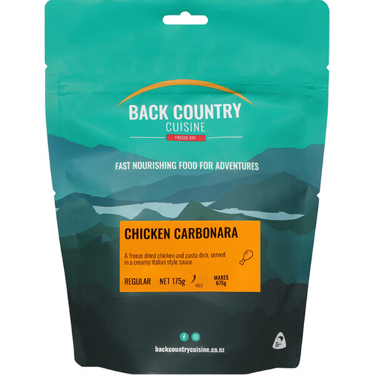 Back Country Cuisine Freeze Dried Meal - Regular Chicken Carbonara
