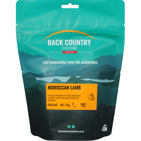 Back Country Cuisine Freeze Dried Meal - Regular Moroccan Lamb 