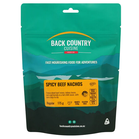 Back Country Cuisine Freeze Dried Meal - Regular Spicy Beef Nachos