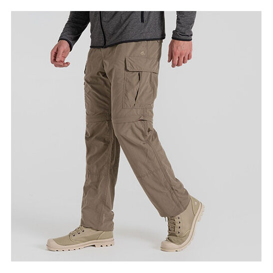Craghoppers Men's NosiLife Convertible Cargo Trouser III Pebble 32 Regular