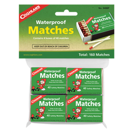 Coghlan's Waterproof Matches - 4 Boxes