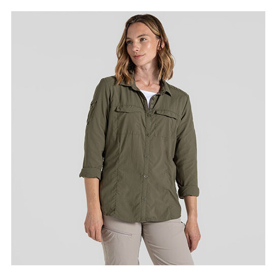 Craghoppers Women's Nosilife Adventure Long Sleeved Shirt III Wild Olive 8