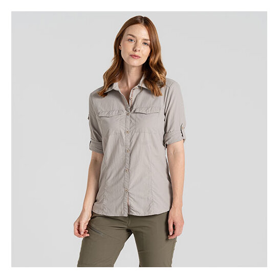 Craghoppers Women's Nosilife Adventure Long Sleeved Shirt III Soft Mushroom 12