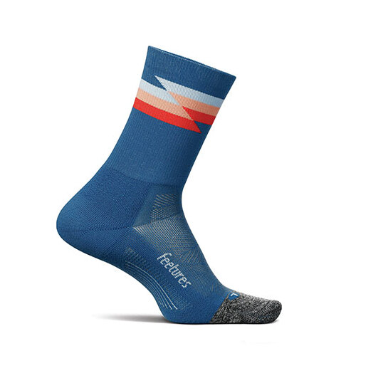 Feetures Elite Light Cushion Mini-Crew - Synthwave Blue XL