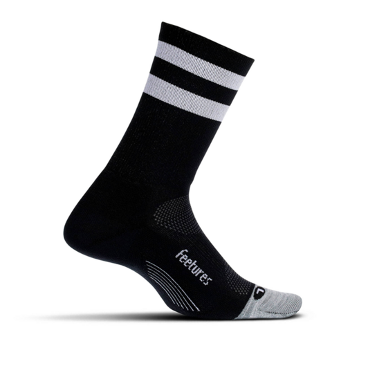 Feetures Elite Light Cushion Mini-Crew - Black High Top Stripe XL
