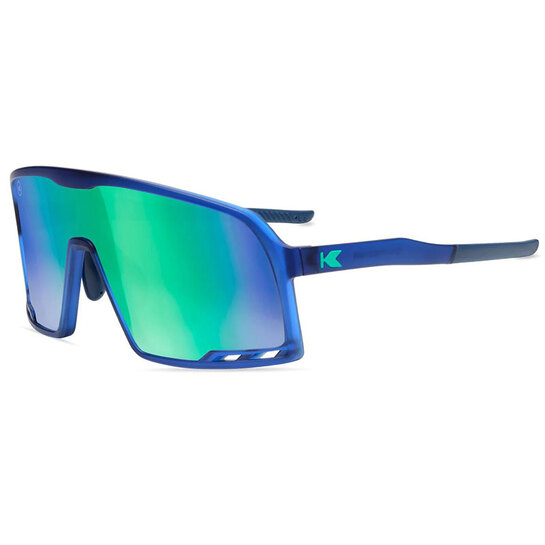 Knockaround Campeones Wraparound Sunglasses | Rubberized Navy/Mint