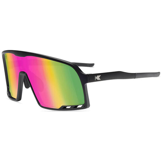 Knockaround Campeones Wraparound Sunglasses | Rainbow on Black