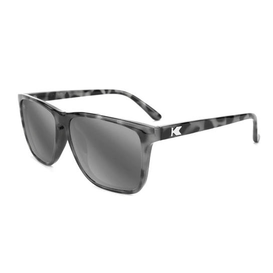 Knockaround Sunglasses Fast Lanes | Granite Tortoise Shell / Silver Smoke