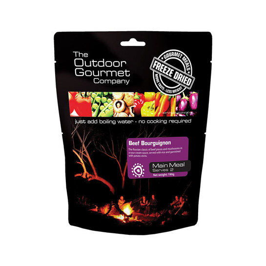 The Outdoor Gourmet Company Freeze Dried Meal Beef Bourguignon 