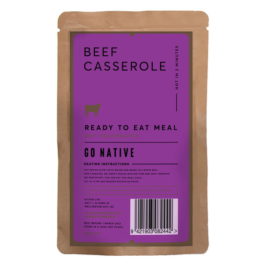 Go Native Beef Casserole Meal - 1 Serve (PAST BEST BEFORE DATE)