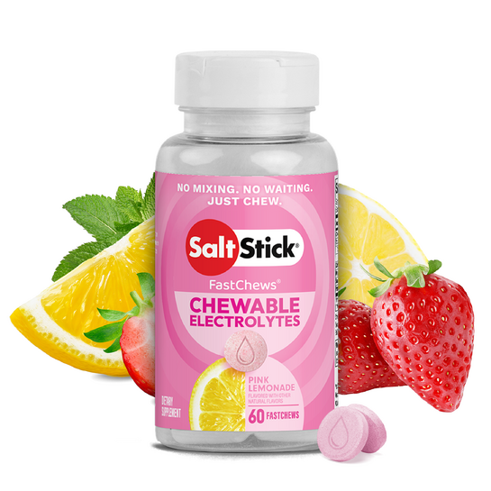 SaltStick FastChews Electrolyte Tablets Bottle of 60 - Pink Lemonade