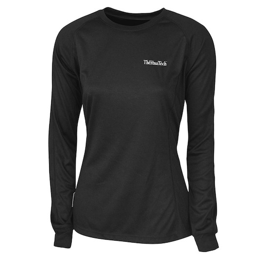 Thermatech Womens Ultra Long Sleeve Midlayer Top Black L