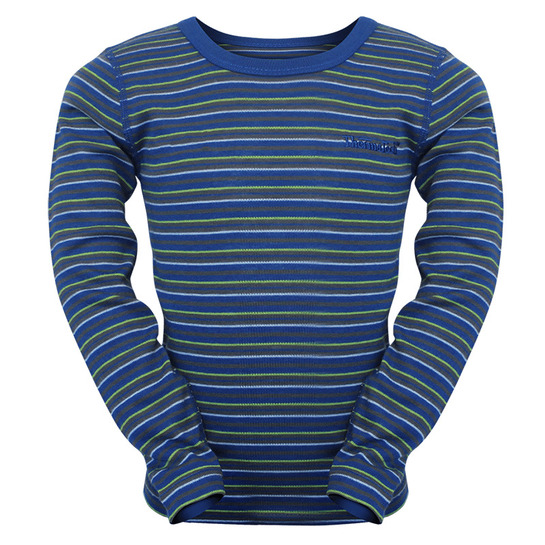 ThermaTech Kids Long Sleeve Baselayer Top Cobalt Stripe 4