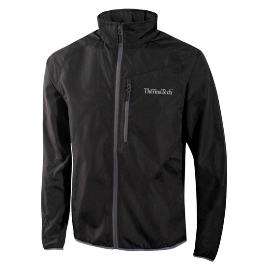 ThermaTech Men's Pack Away Running/Cycling Jacket Black/Charcoal S
