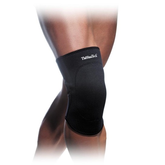 ThermaTech Padded Knee Compression Sleeve Black L