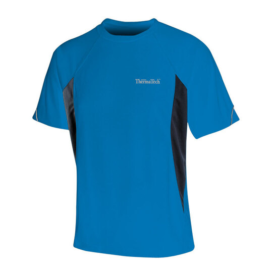 ThermaTech Kids UPF50 Performance Tee Cobalt/Charcoal 10