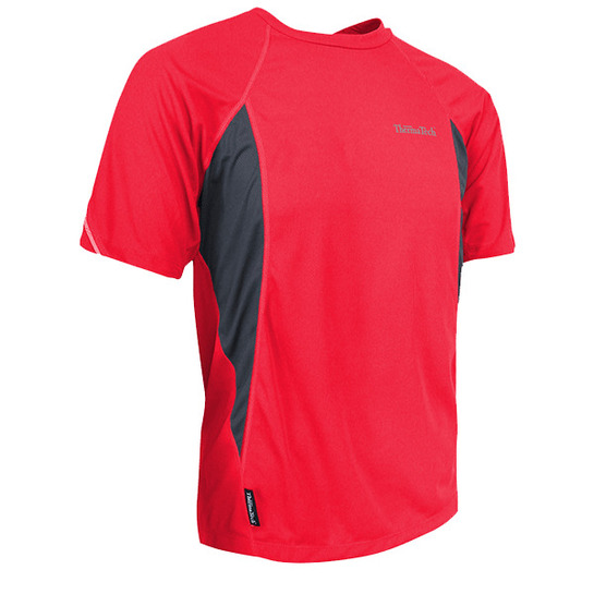 ThermaTech Mens UPF50 Performance T-Shirt Red/Charcoal S