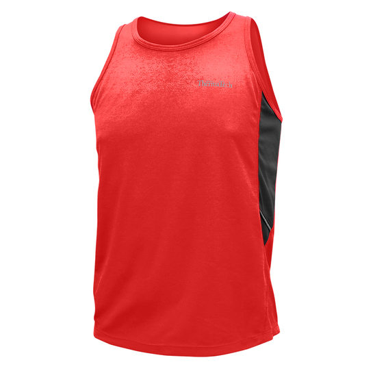 ThermaTech Mens Performance Singlet Red/Charcoal M