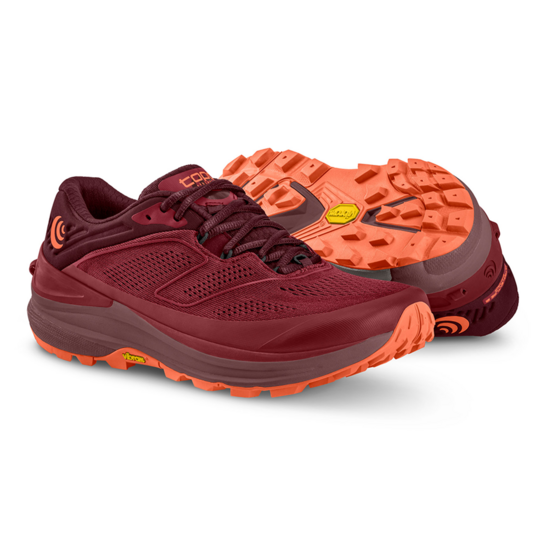 Topo Ultraventure 2 Women's Running Shoes Berry/Orange 7.5
